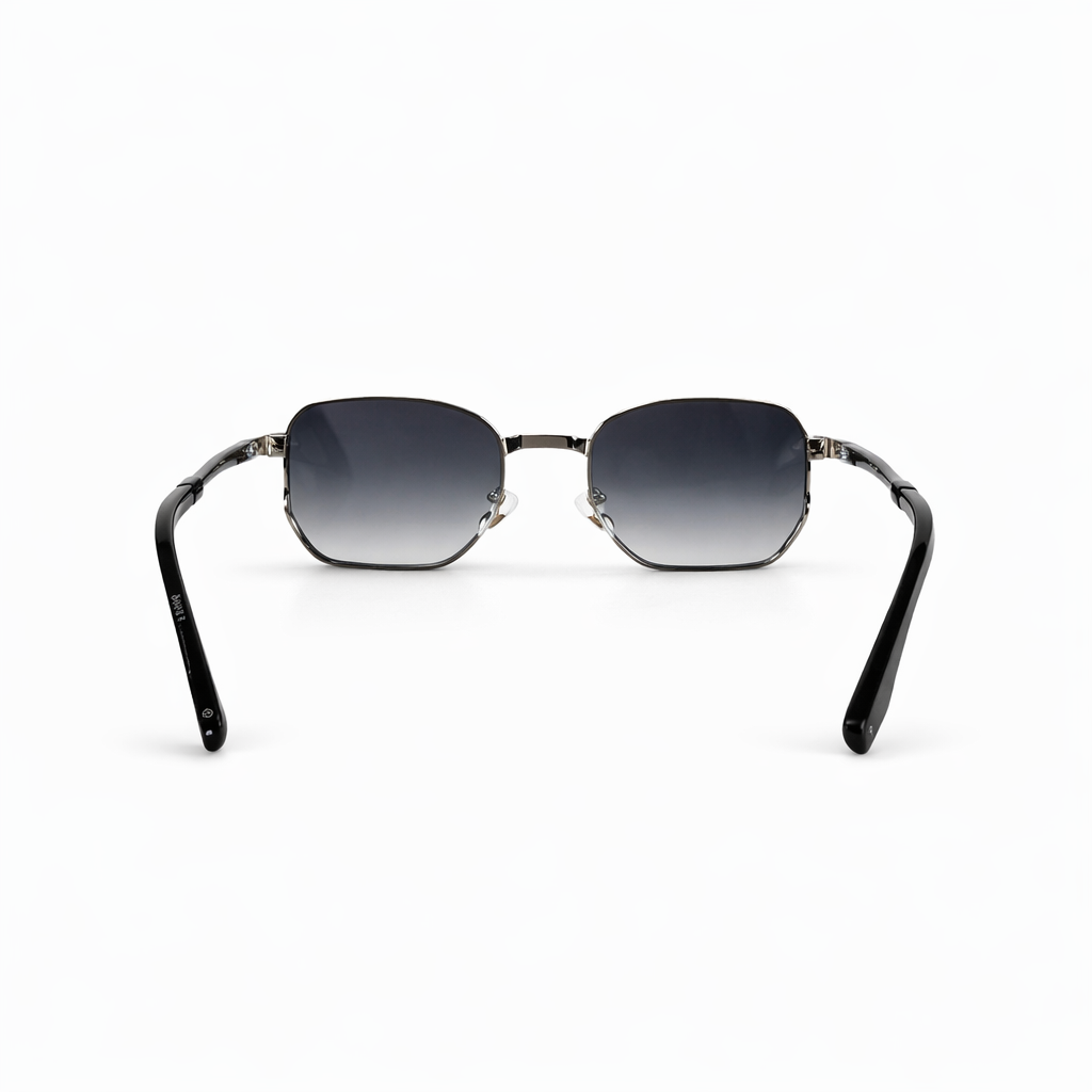Image of Luxury Square Sunglasses for Men & Women – Black Frame with Gradient Grey Lenses