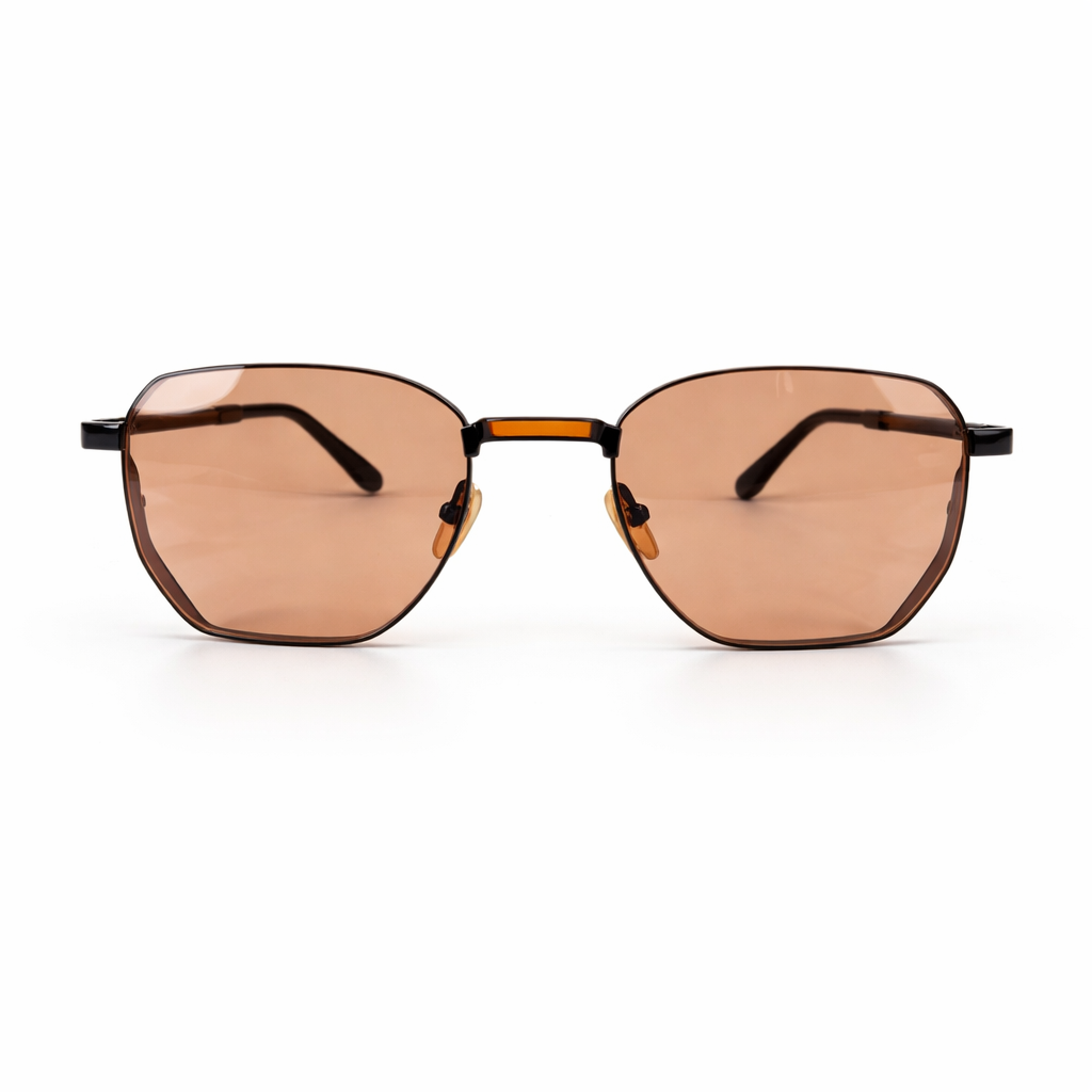 Image of Premium Square Sunglasses with Rose Gradient Lenses – Luxury Metal Frame