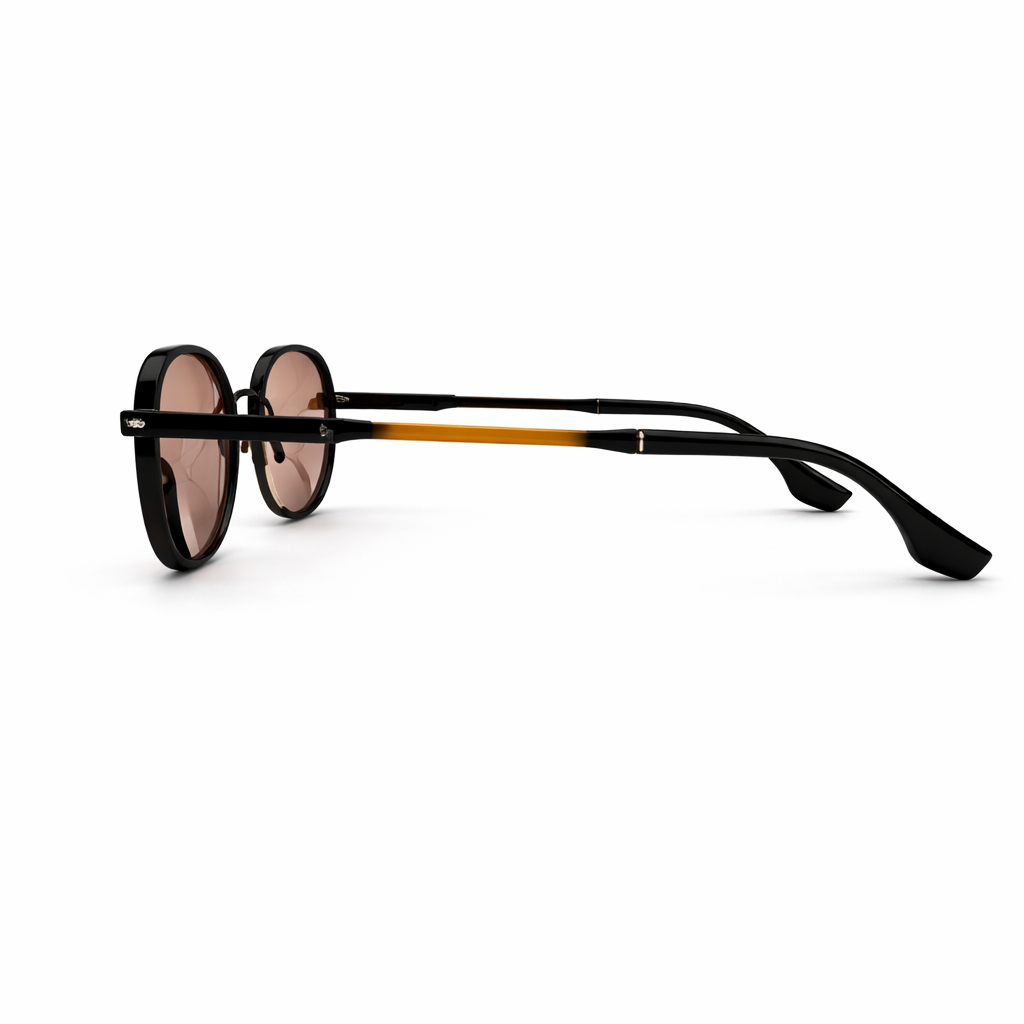 Image of Premium Square Sunglasses with Rose Gradient Lenses – Luxury Metal Frame