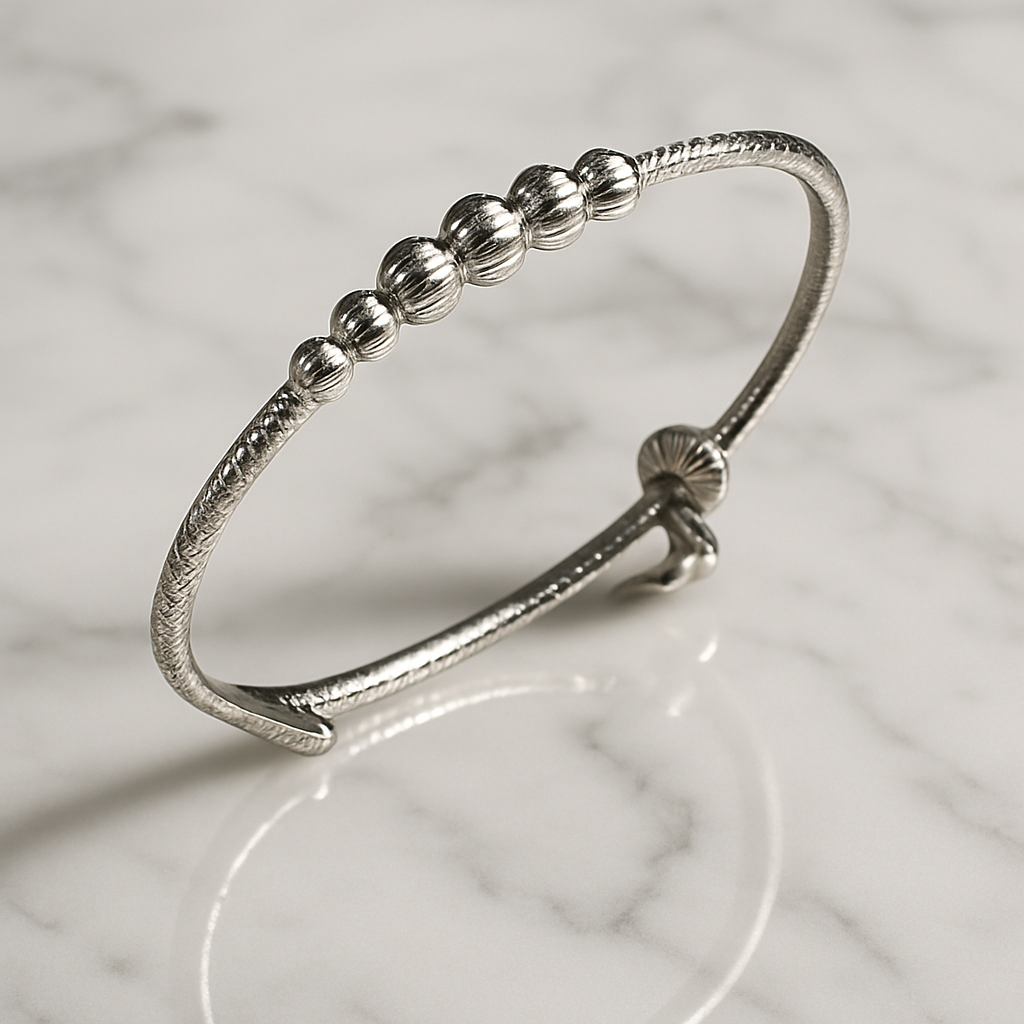 Image of Silver Bracelet with Beads