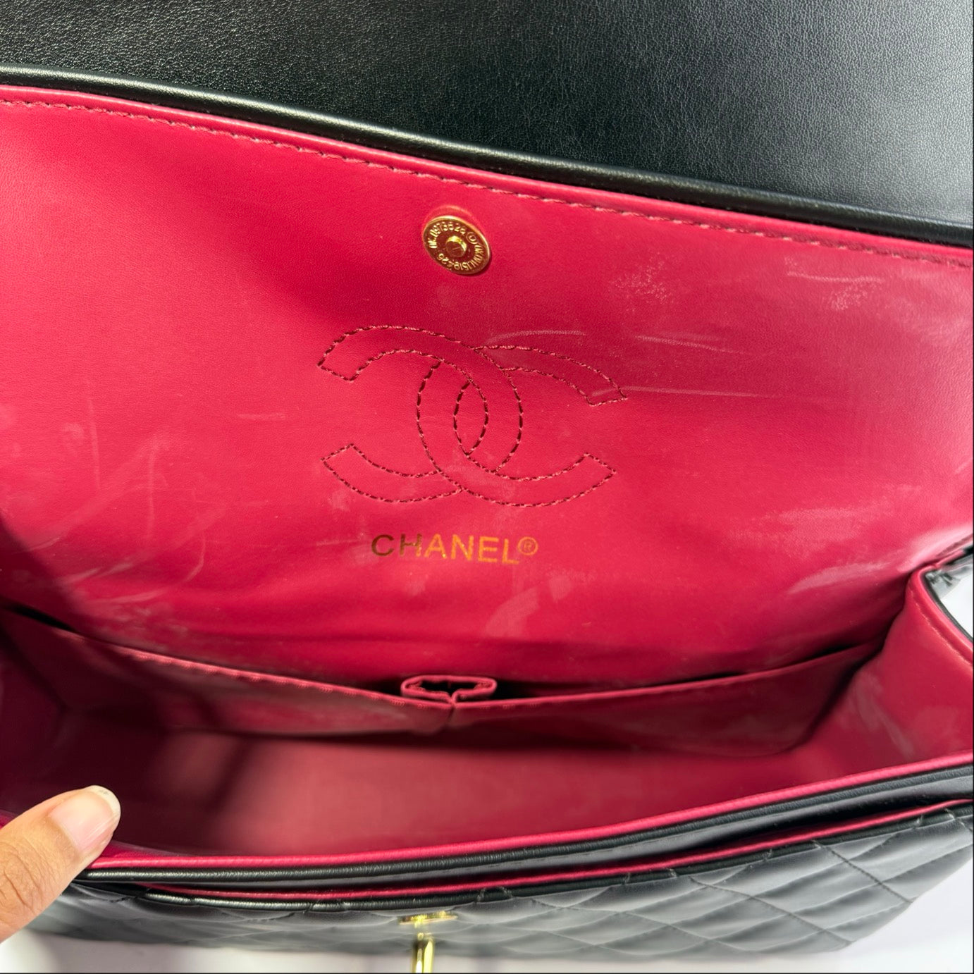 Image of Luxury Quilted Flap Shoulder Bag with Chain Strap