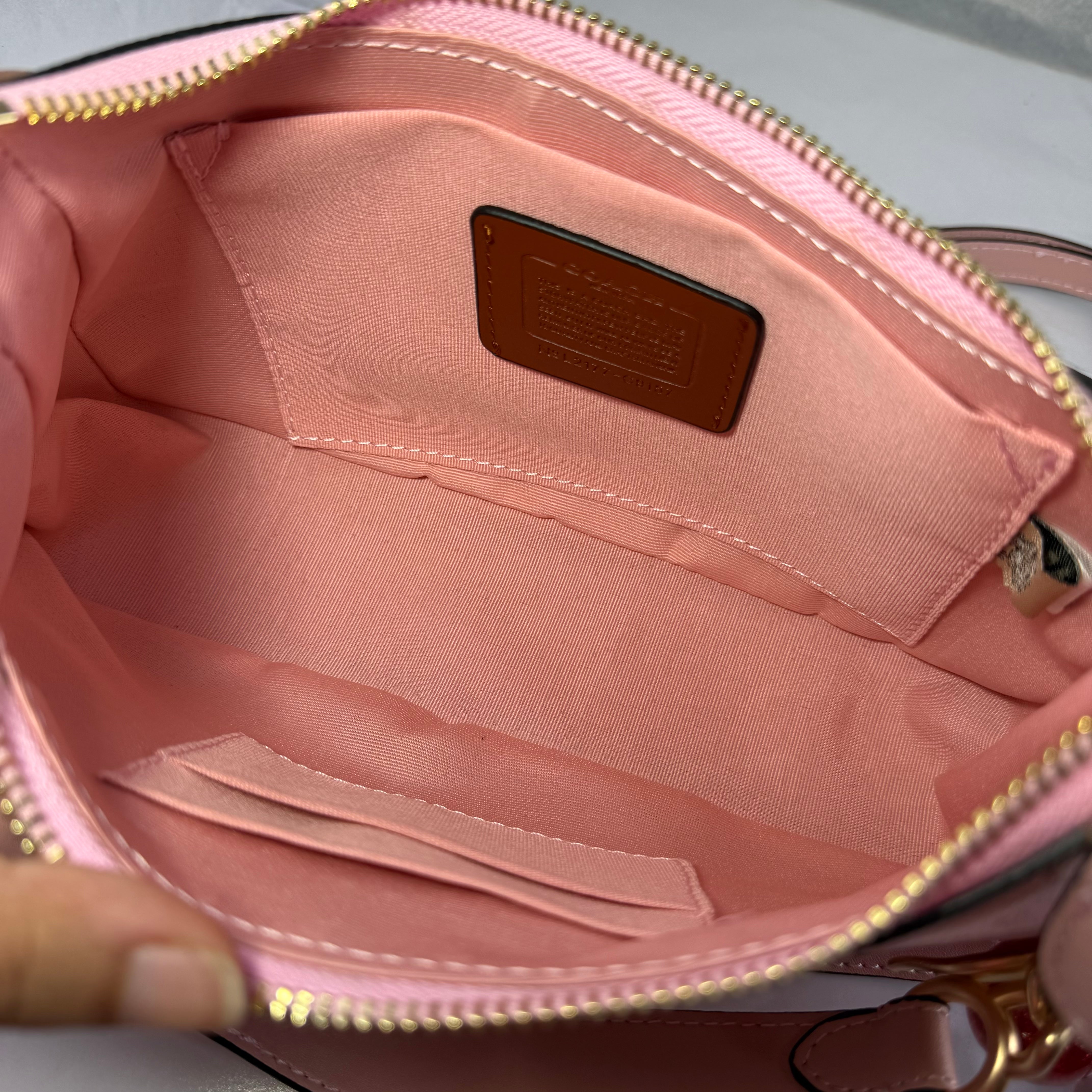 Image of Signature Print Shoulder Bag with Decorative Charm