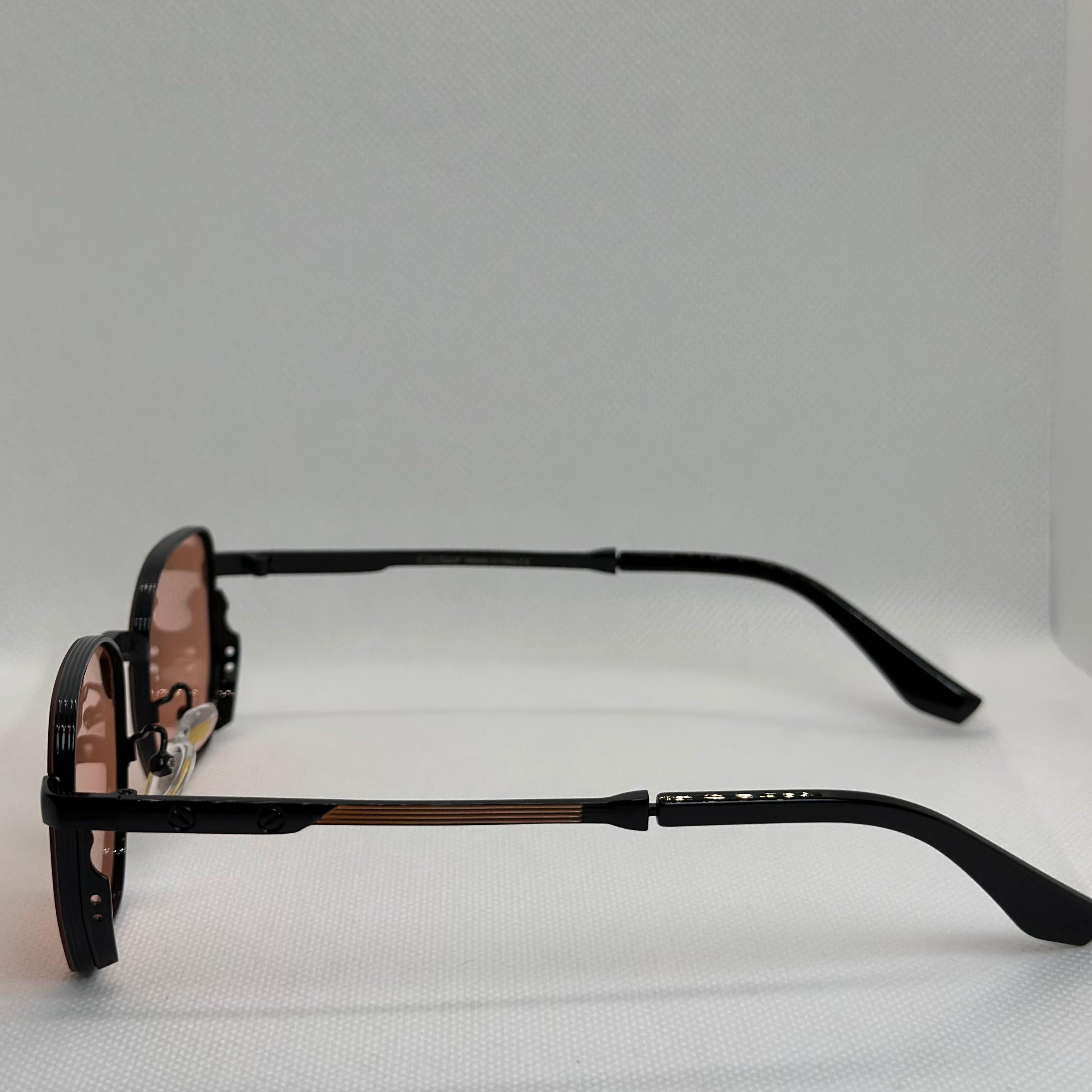 Image of Premium Square Sunglasses with Rose Gradient Lenses – Luxury Metal Frame