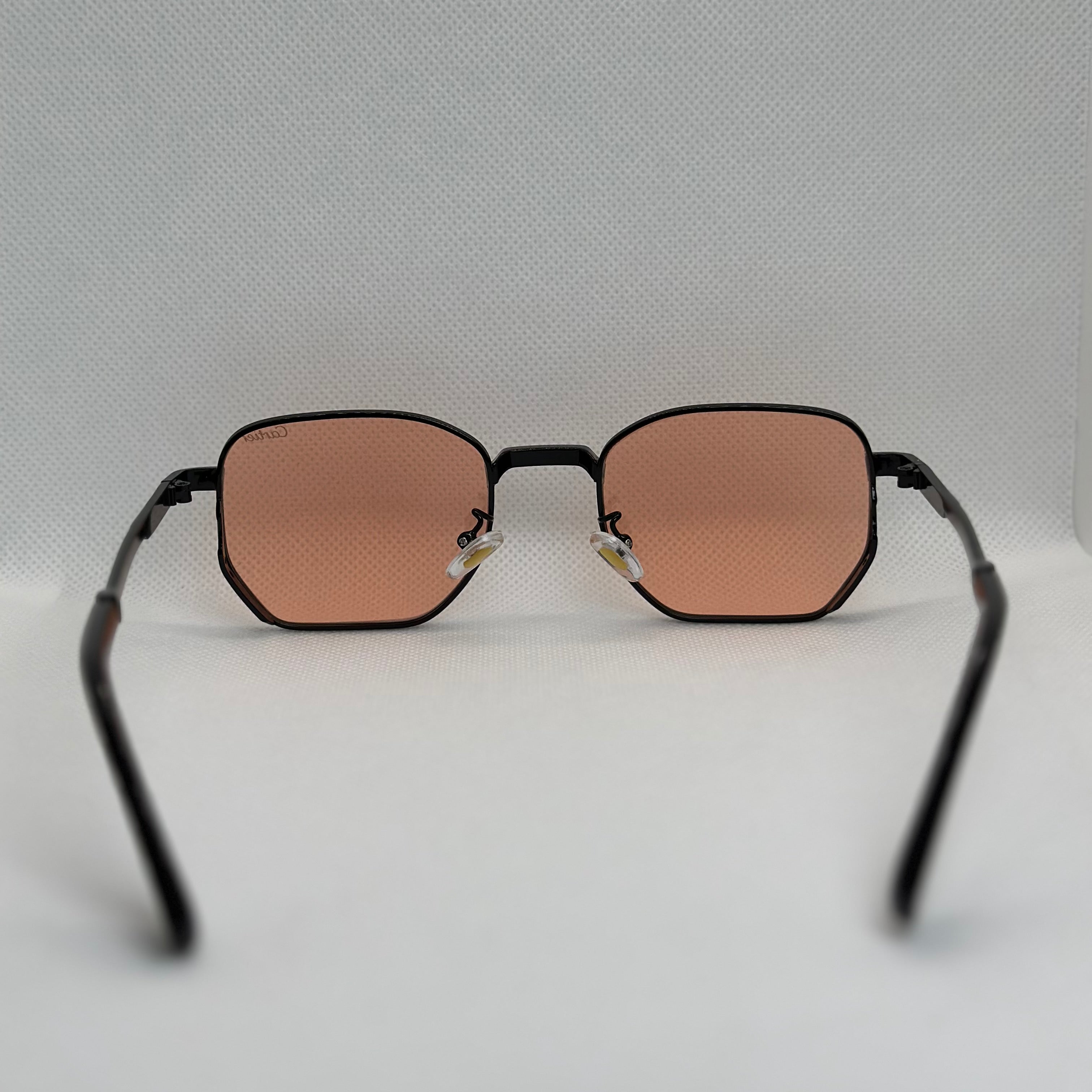 Image of Premium Square Sunglasses with Rose Gradient Lenses – Luxury Metal Frame