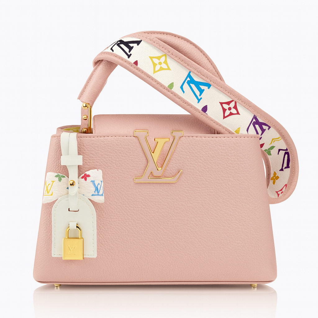 Image of Luxury pink Structured Mini Top Handle Bag