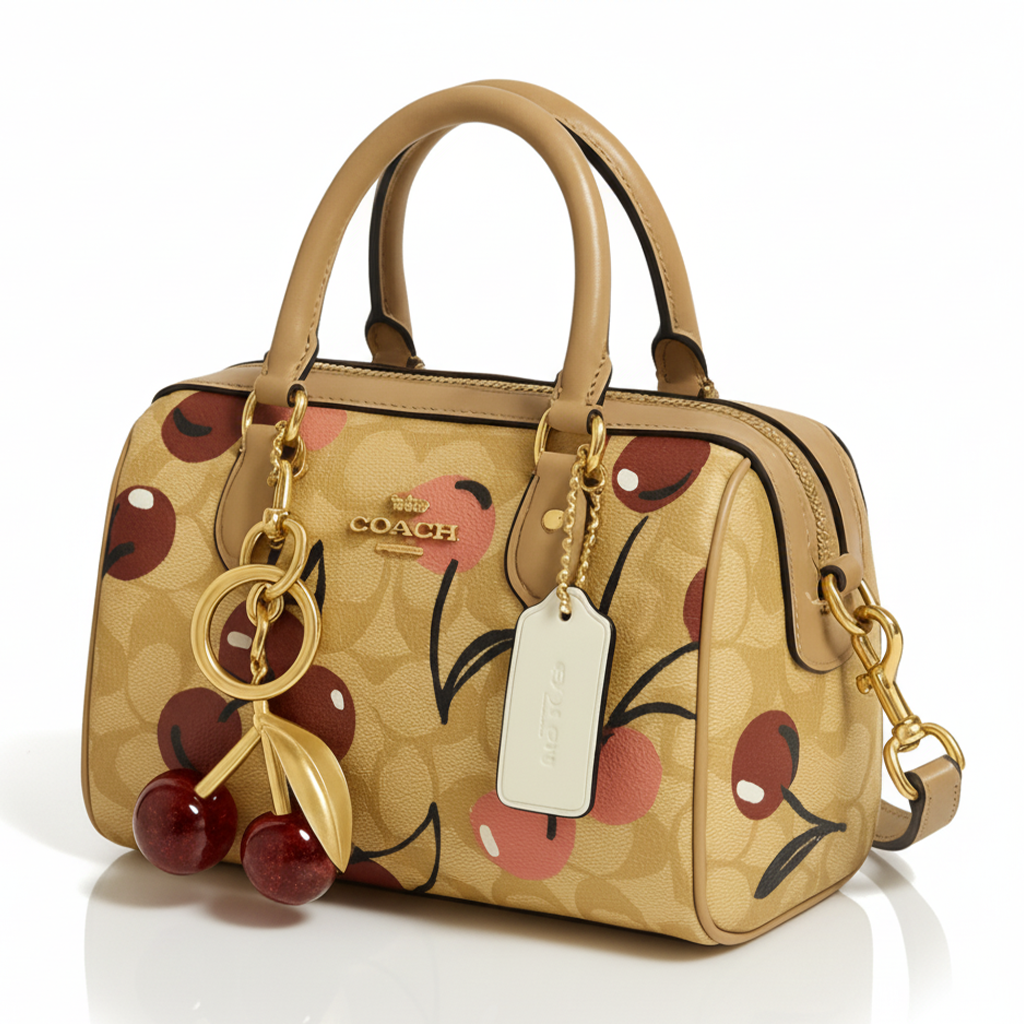 Image of Signature Print Top Handle Mini Satchel Bag