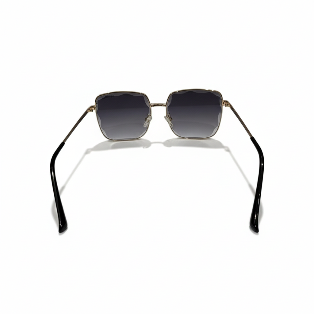 Image of Luxury Square Gradient Sunglasses for Women – Gold Metal Frame | UV Protection