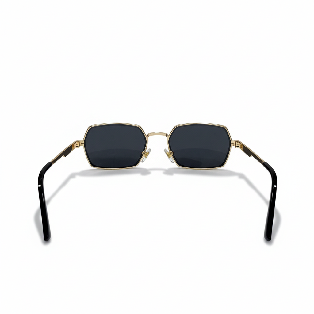 Image of Luxury Hexagonal Gold Frame Sunglasses - Premium Geometric Designer Eyewear