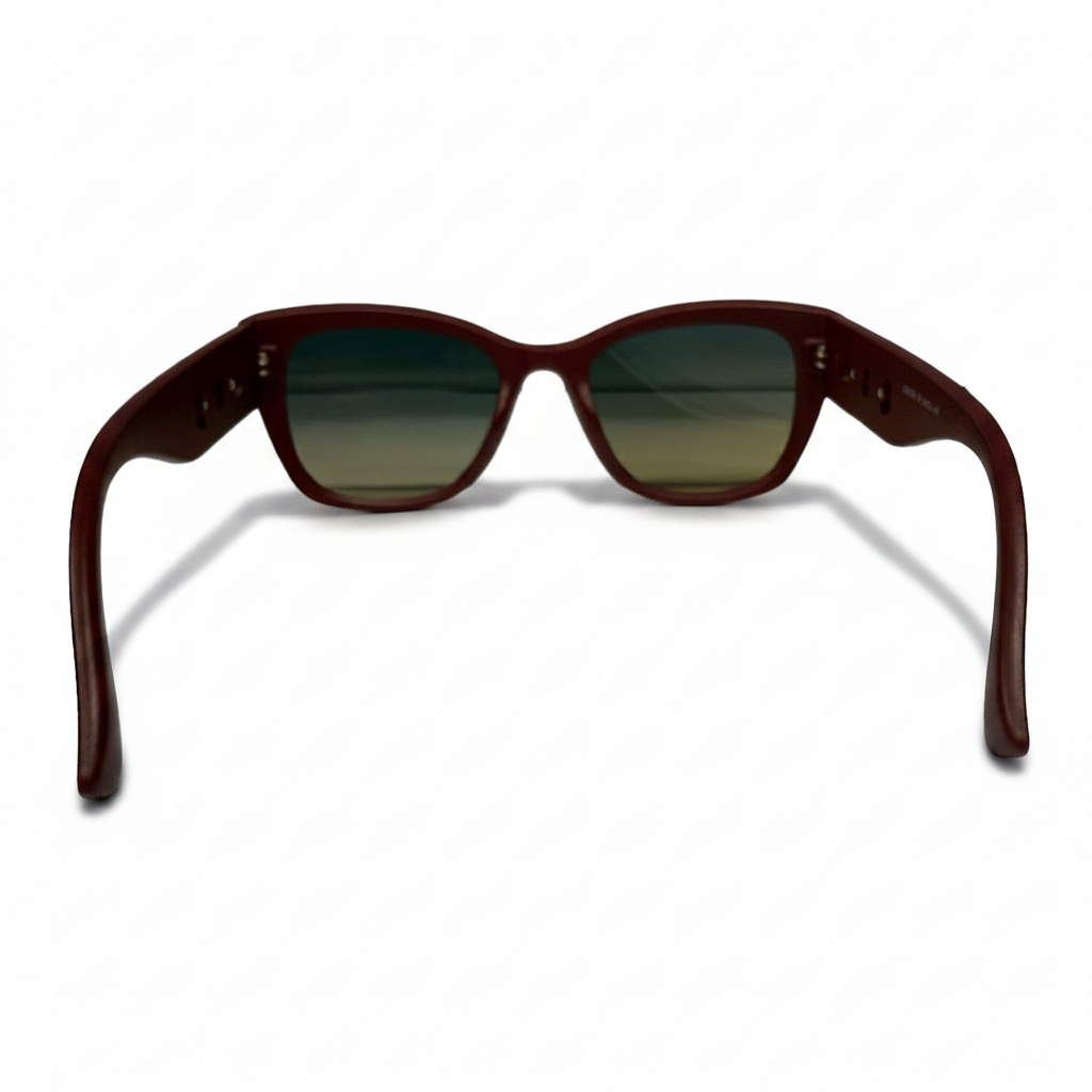 Image of Burgundy Oversized Square Sunglasses for Women – Luxury Gradient Fashion Shades