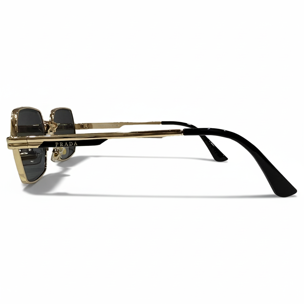 Image of Luxury Hexagonal Gold Frame Sunglasses - Premium Geometric Designer Eyewear