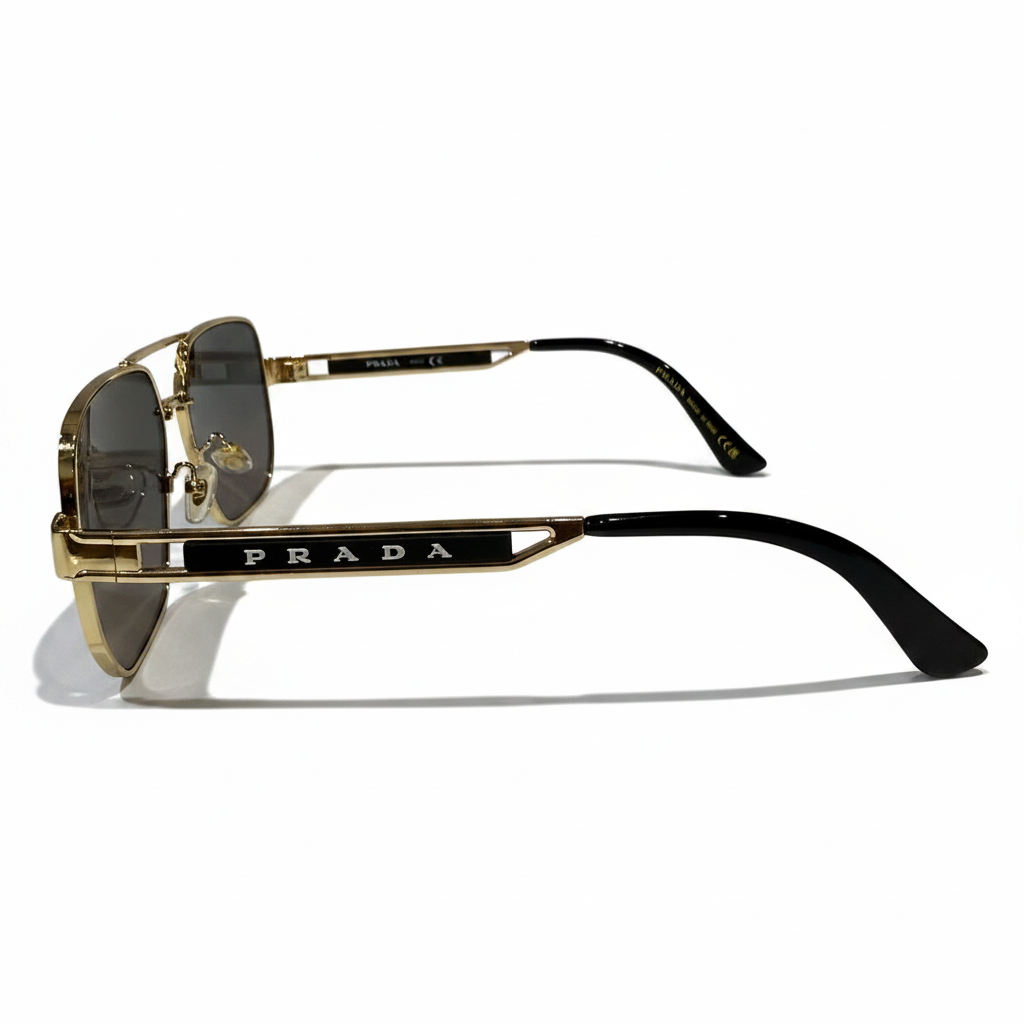 Image of Luxury Gold Frame Aviator Sunglasses – Brown Gradient Lens