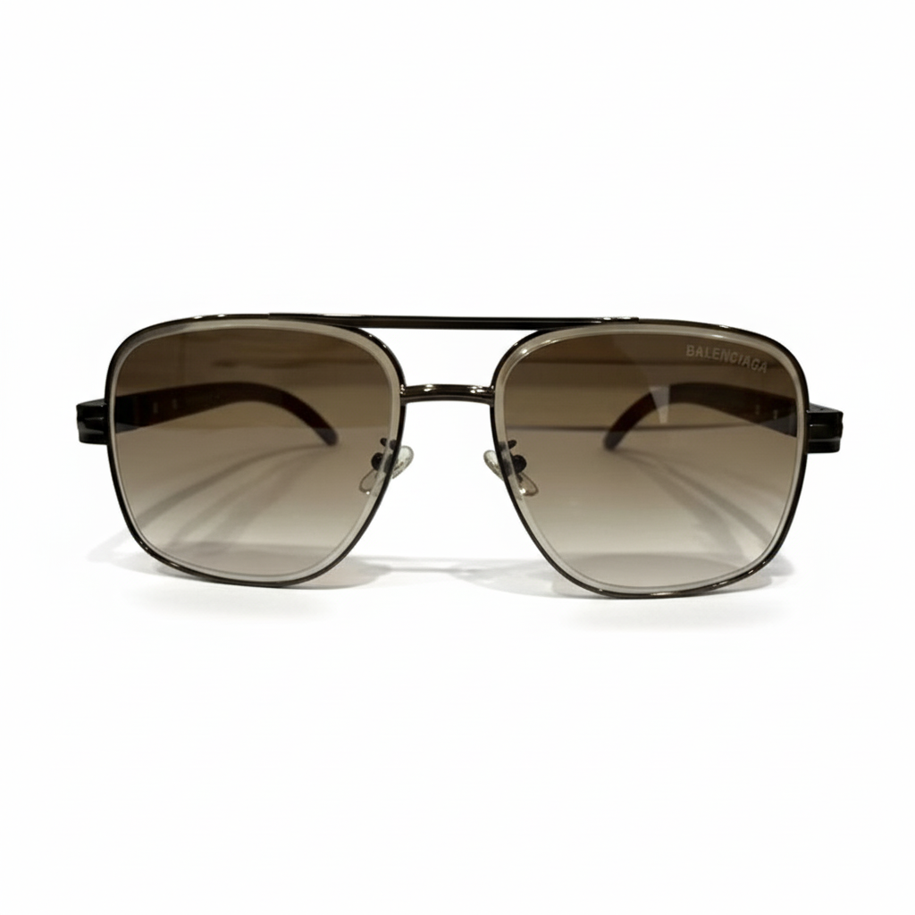 Image of Luxury Inspired Aviator Sunglasses for Men – Gold Frame with Brown Gradient Lenses