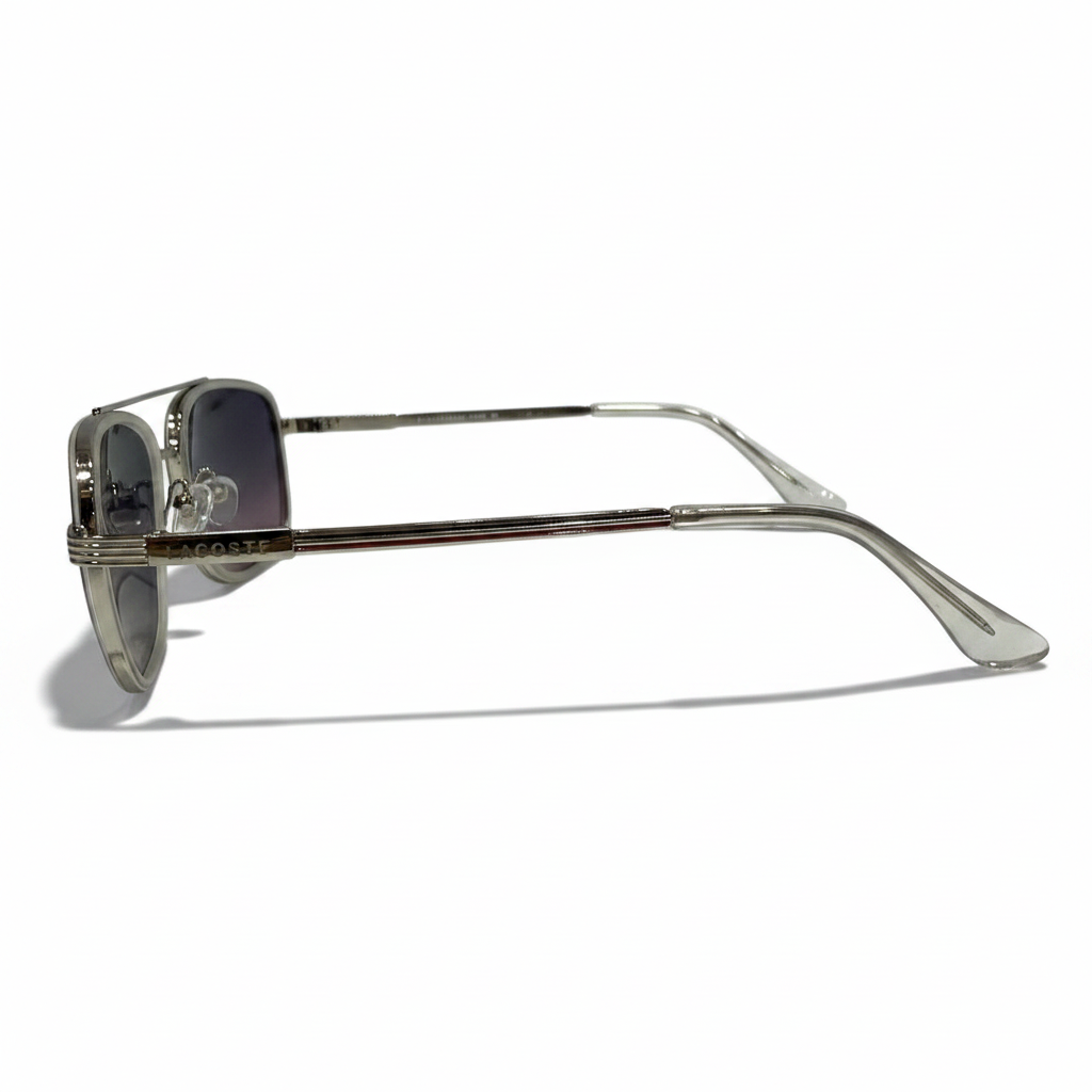 Image of Luxury Silver Frame Dark Gradient Square Sunglasses