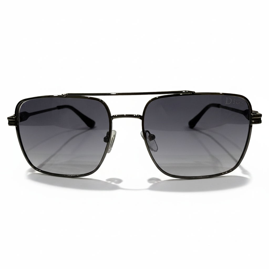 Image of Luxury-Inspired Shadow Line Gradient Square Sunglasses for Men & Women