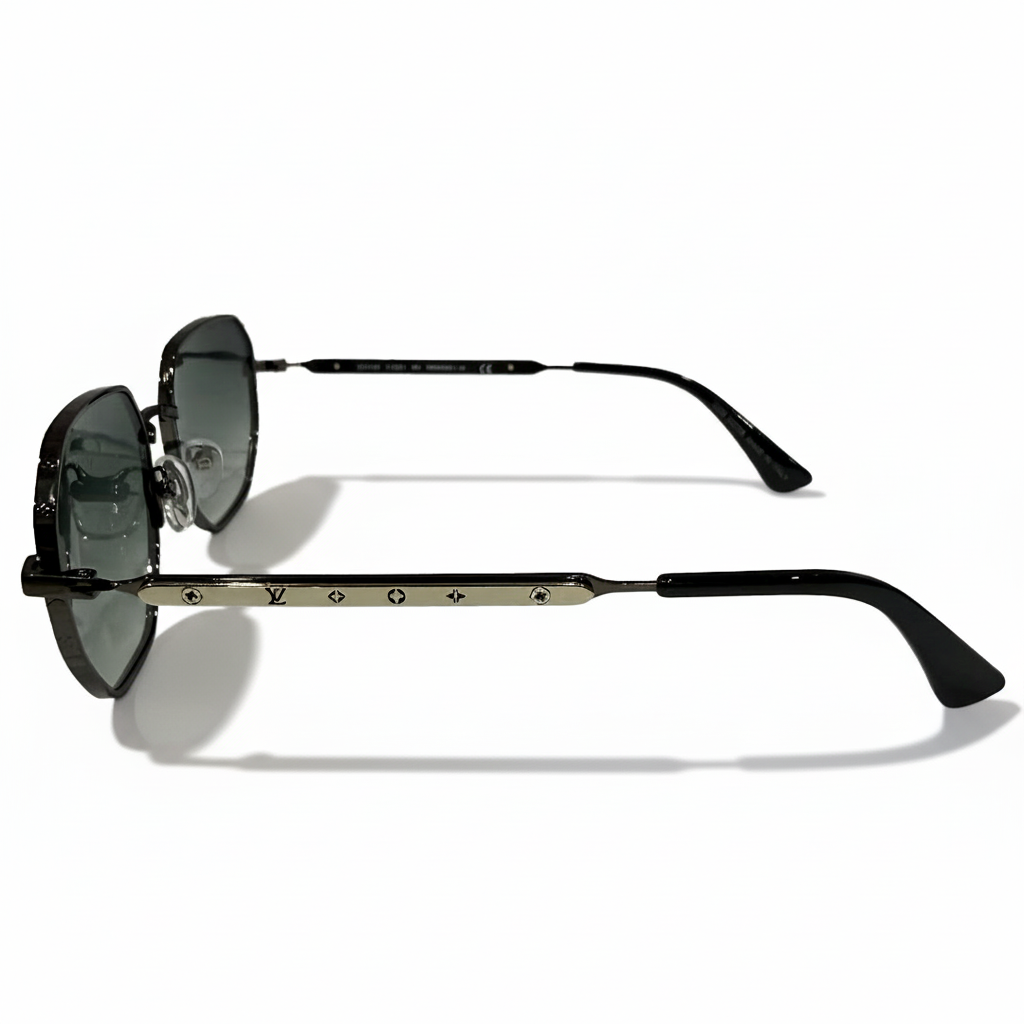 Image of Luxury Inspired Square Sunglasses for Men – Black Frame with Grey Gradient Lenses