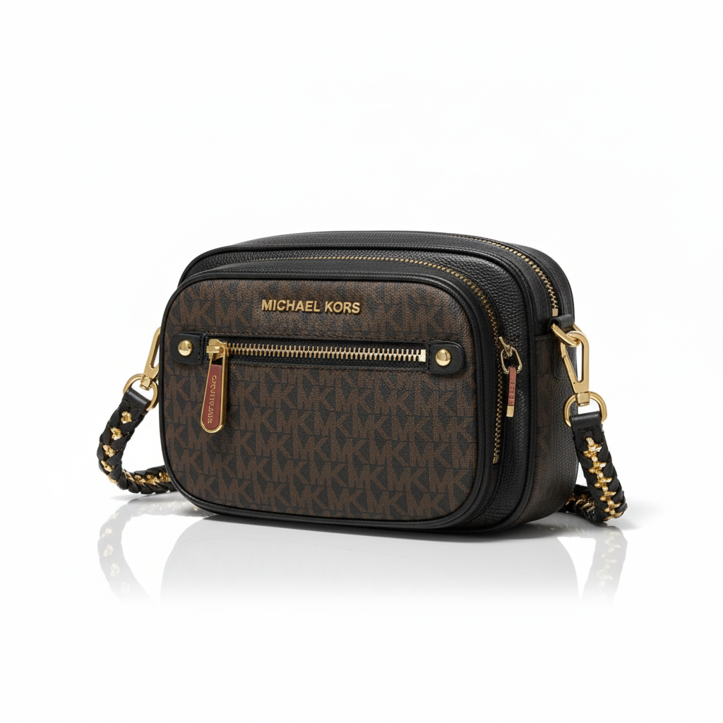 Image of Luxury Monogram Compact Camera Crossbody Bag