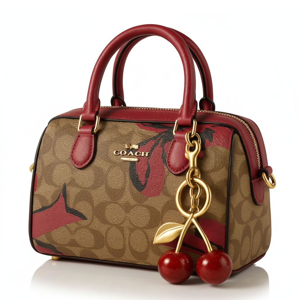 Image of Signature Print Top Handle Mini Satchel Bag