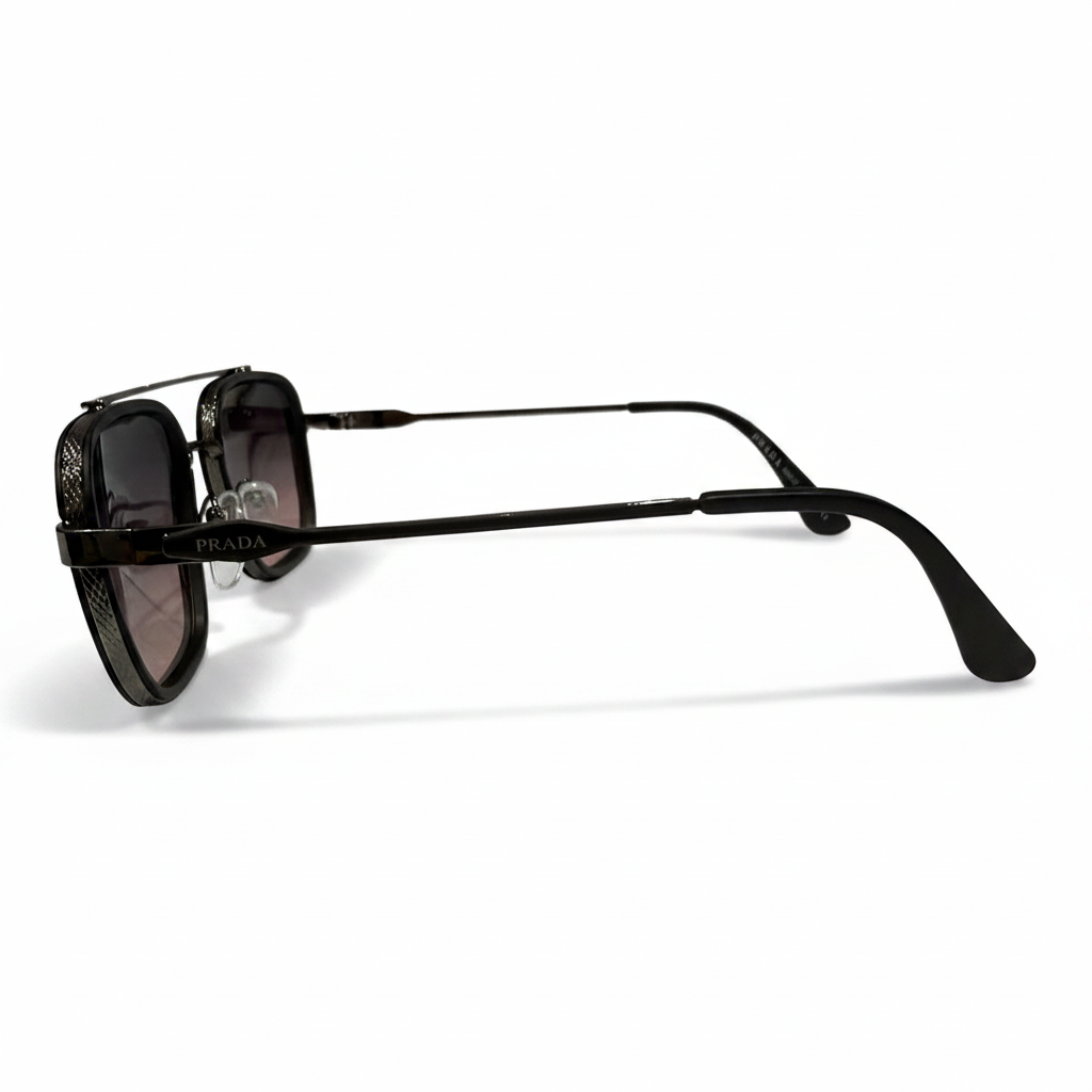 Image of Luxury-Inspired Dual Tone Aviator Square Sunglasses for Men & Women