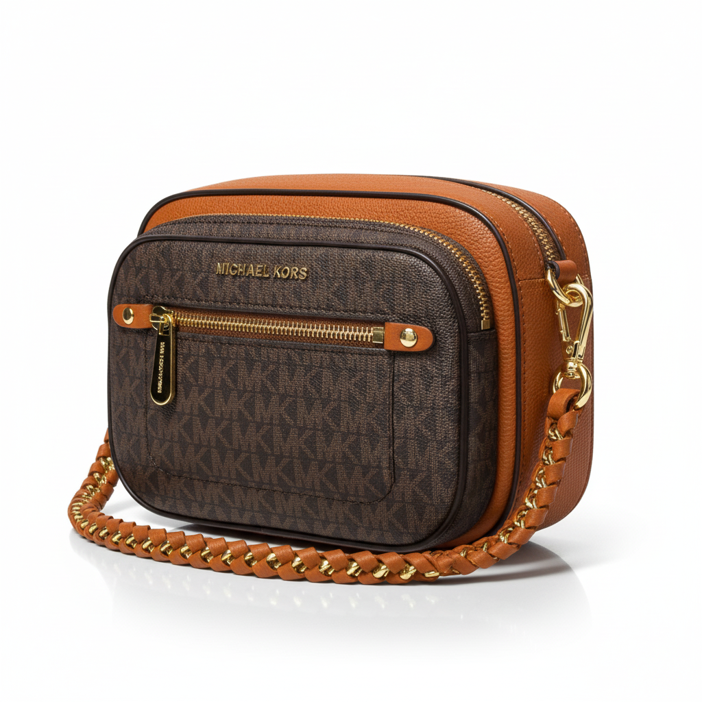 Image of Luxury Monogram Compact Camera Crossbody Bag