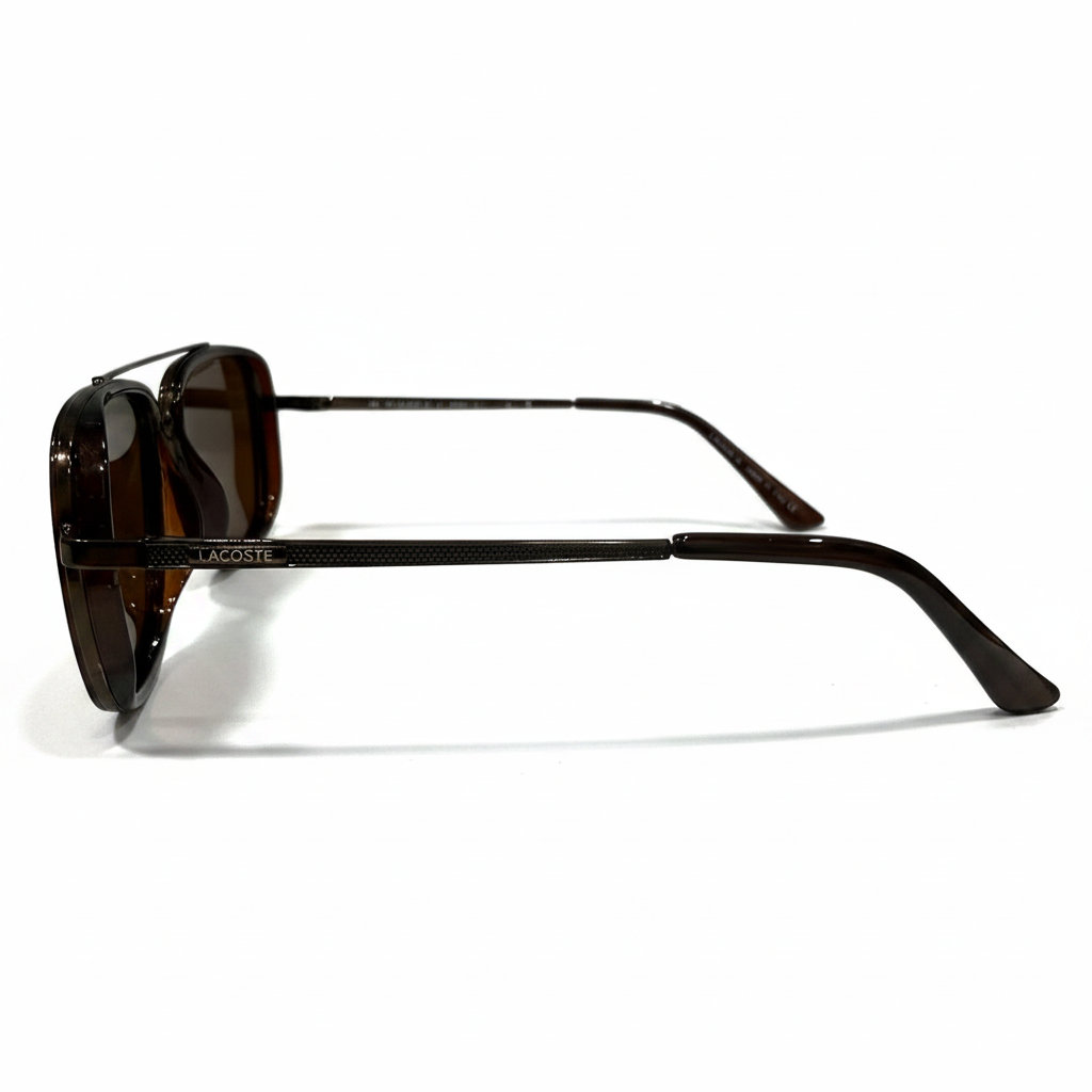 Image of Brown Polarized Square Sunglasses for Men