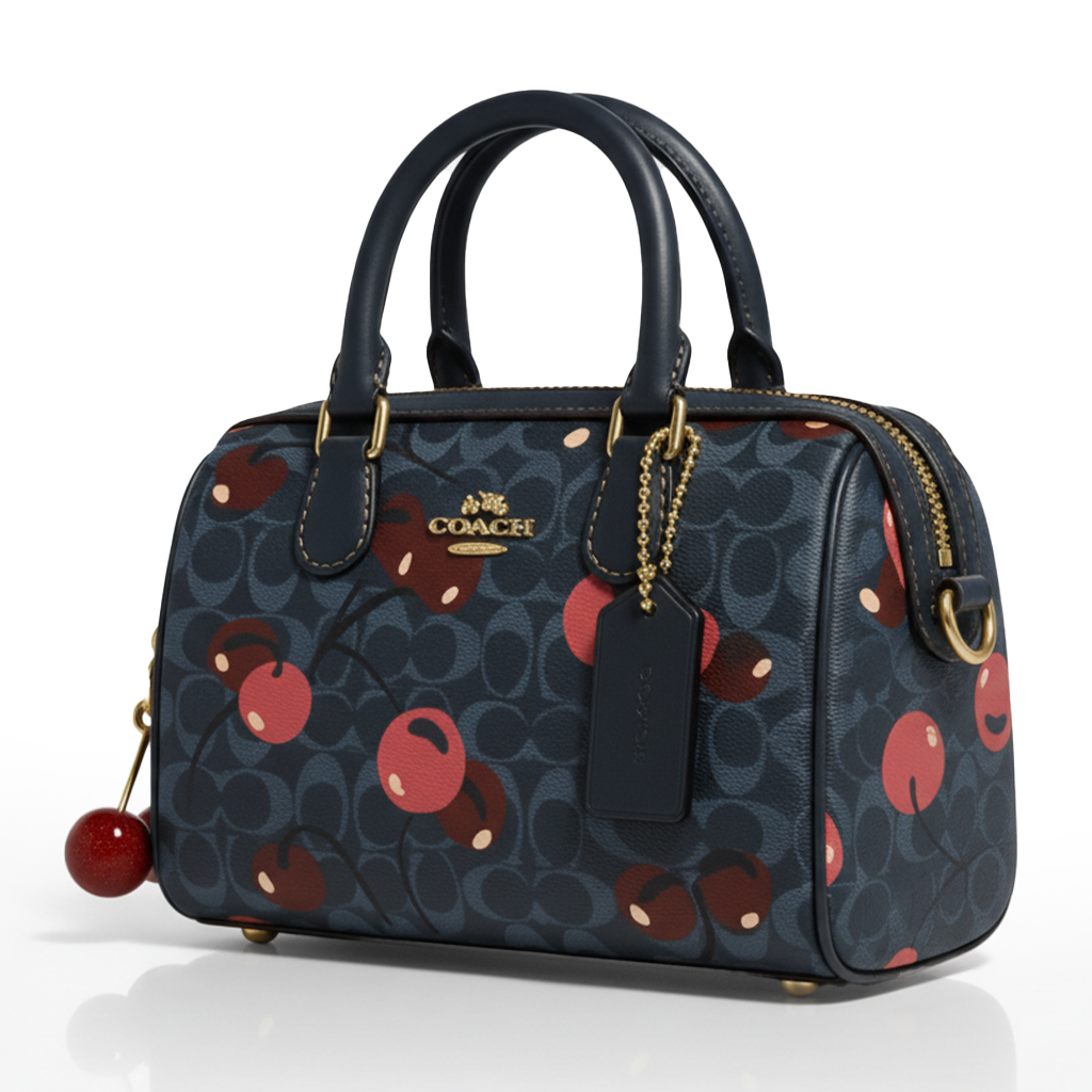 Image of Signature Print Top Handle Mini Satchel Bag