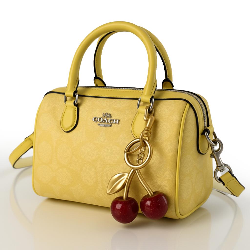 Image of Signature Print Top Handle Mini Satchel Bag