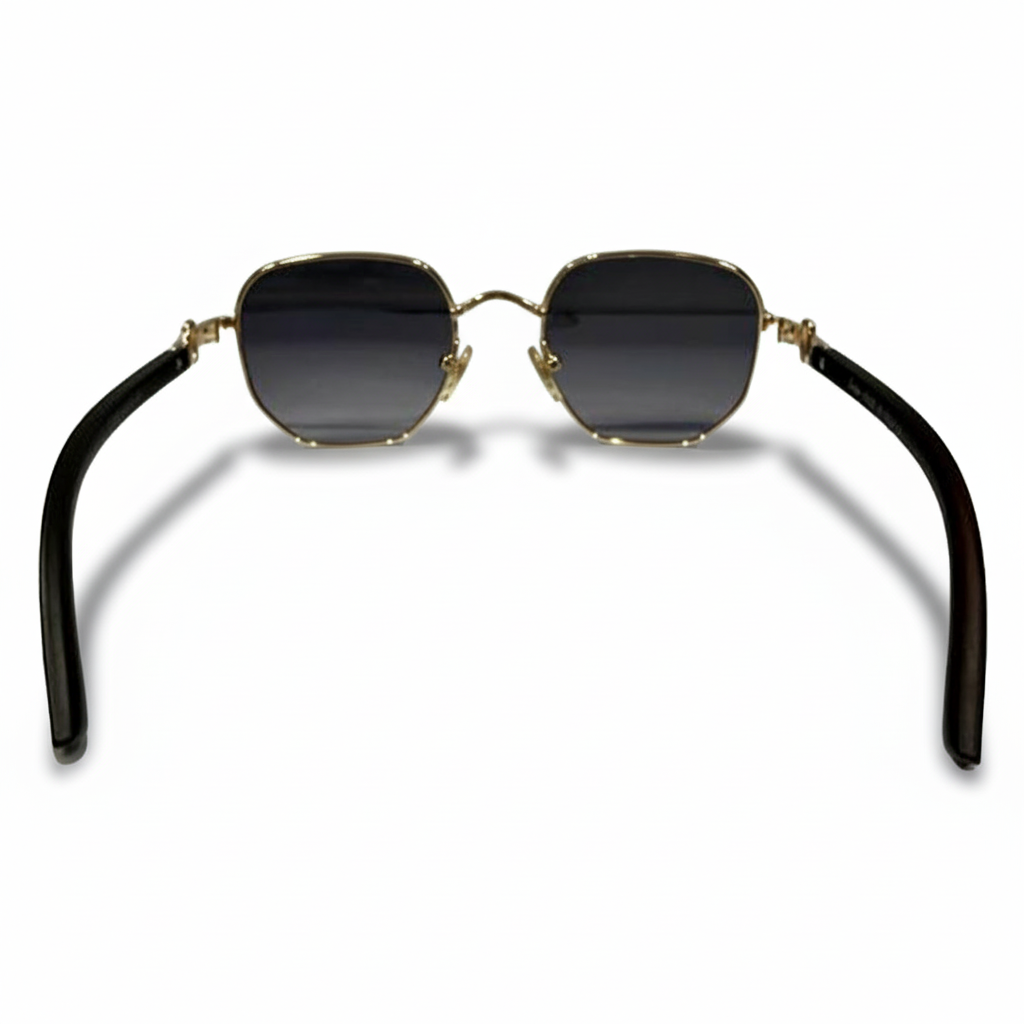 Image of Luxury Inspired Gold Oval Sunglasses for Men – Gradient Lens Metal Frame