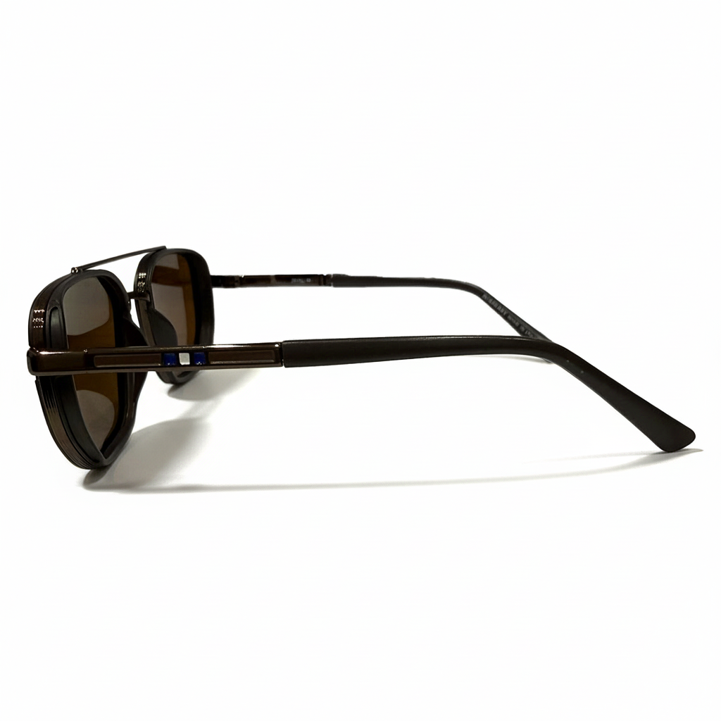 Image of Burberry-Inspired Brown Classic Square Sunglasses