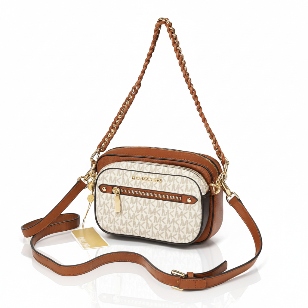 Image of Luxury Monogram Compact Camera Crossbody Bag