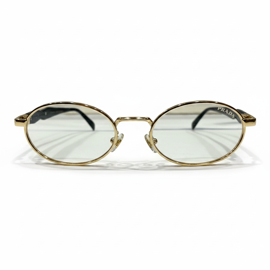 Image of Luxury Gold Round Optical Eyeglasses Frame for Men & Women