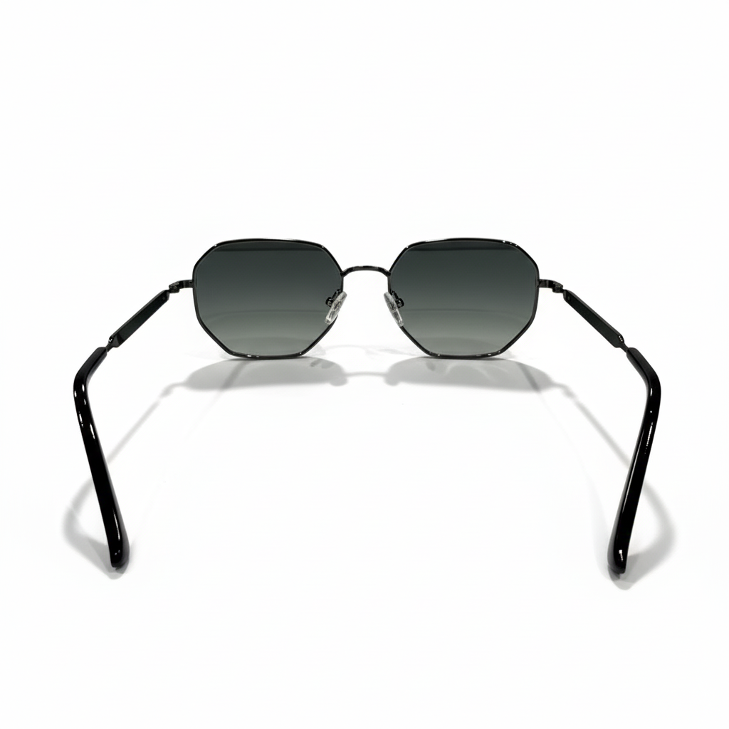 Image of Luxury Inspired Square Sunglasses for Men – Black Frame with Grey Gradient Lenses