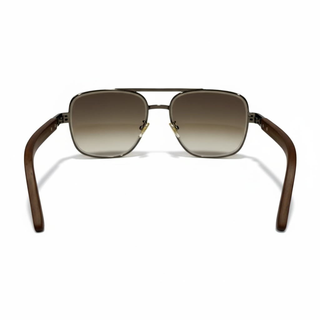 Image of Luxury Inspired Aviator Sunglasses for Men – Gold Frame with Brown Gradient Lenses