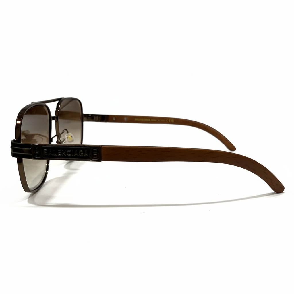 Image of Luxury Inspired Aviator Sunglasses for Men – Gold Frame with Brown Gradient Lenses