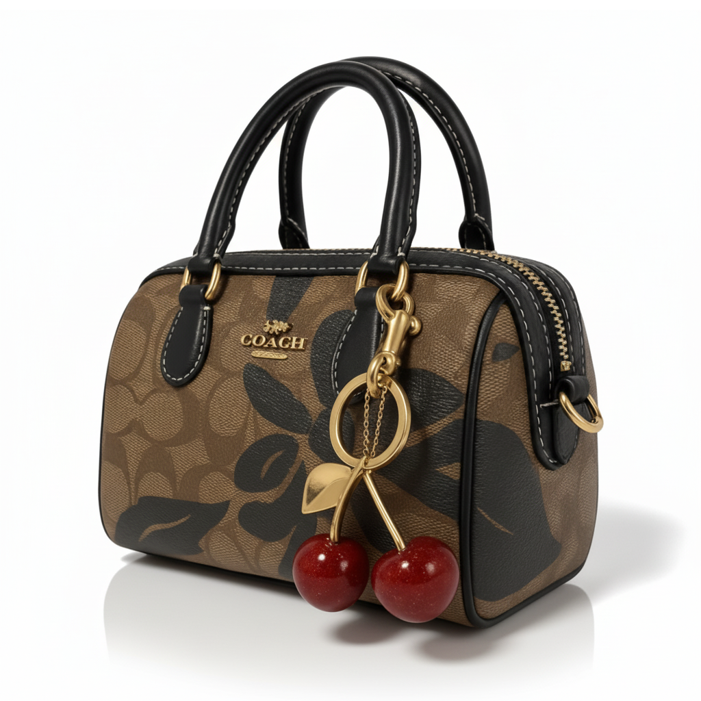 Image of Signature Print Top Handle Mini Satchel Bag
