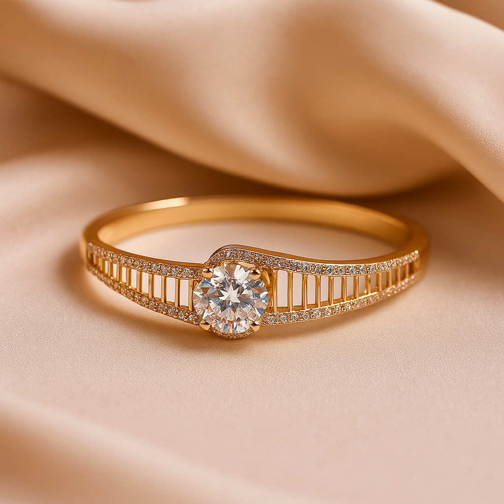 Image of Golden Glow Solitaire Bracelet